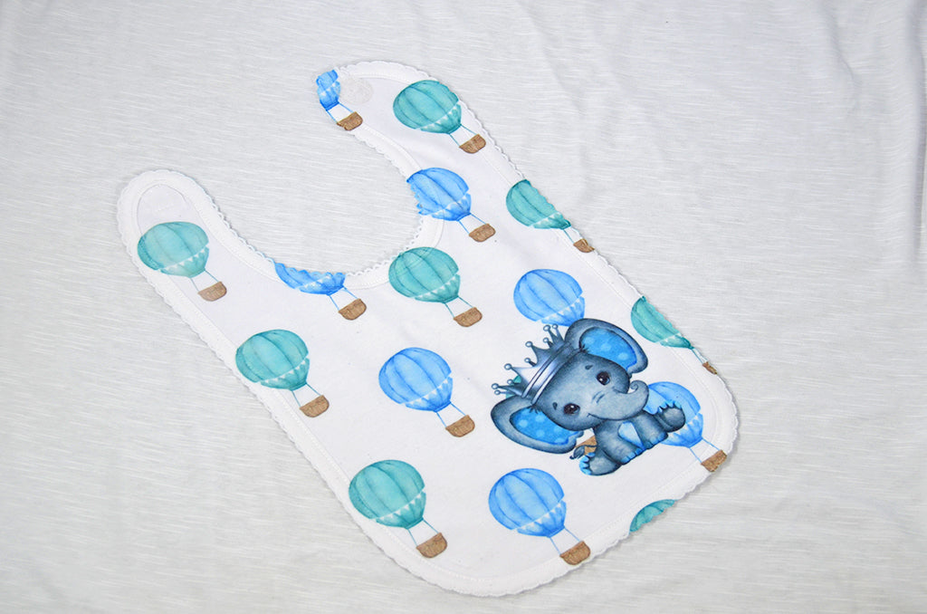 Baby Bib- Custom Hot Air Balloon Baby Bib