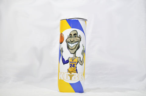 Purple and Yellow Skinny Tumbler