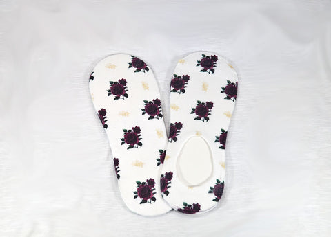Custom Rose Print - No Show Socks