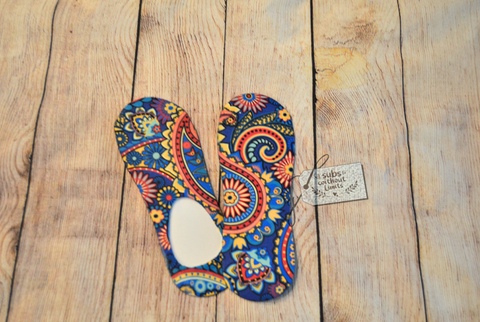 Custom Colorful Paisley - No Show Socks